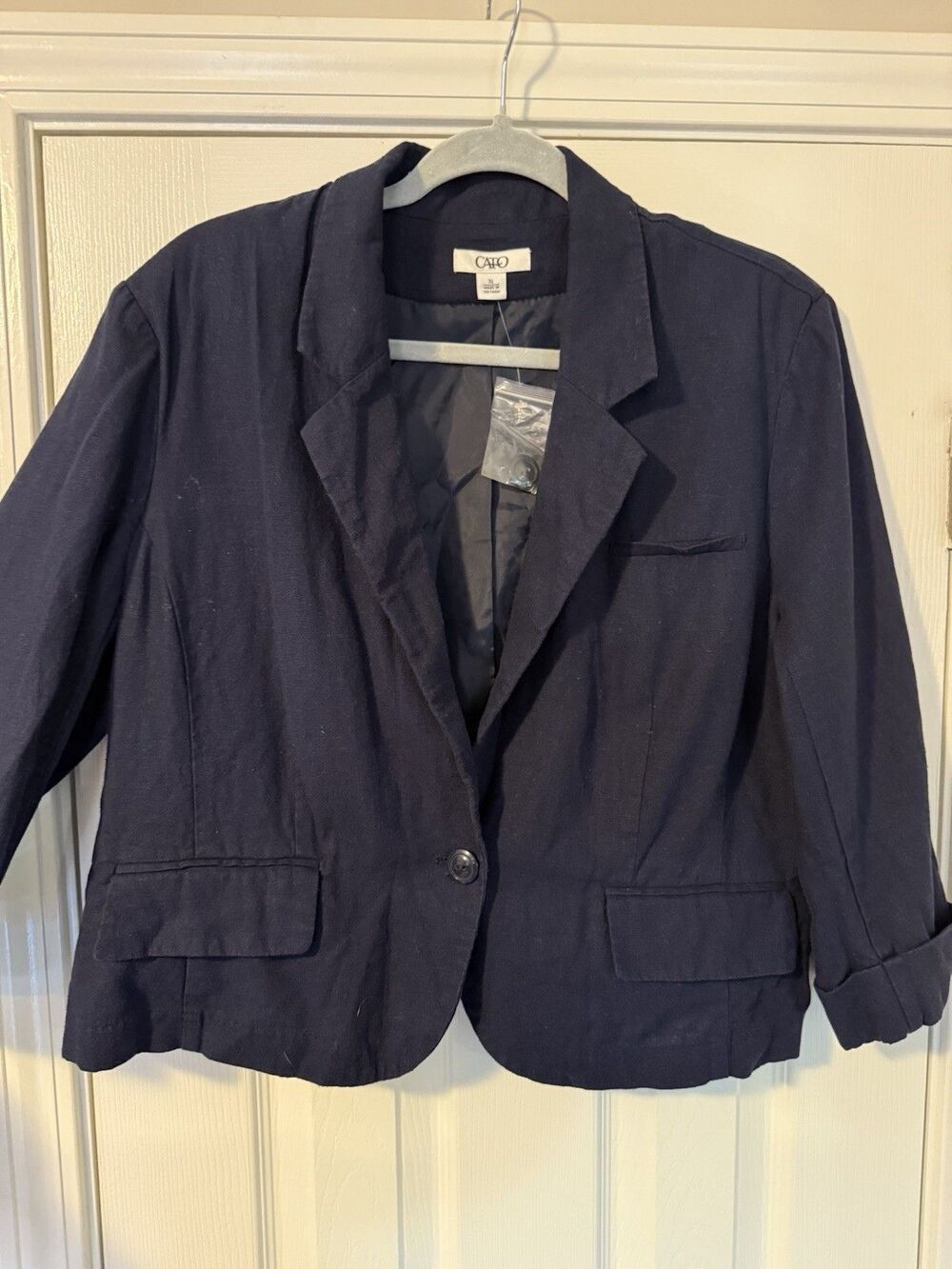 Cato Women's Linen Blend Blazer XL Career Office Attire